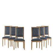French Country Style Dining Chair With Upholstered Seating And Fluted Legs - R&R Furniture Gallery (Fountain Valley, CA)