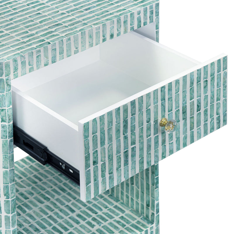 Prim - Capiz Shell Nightstand - Blue