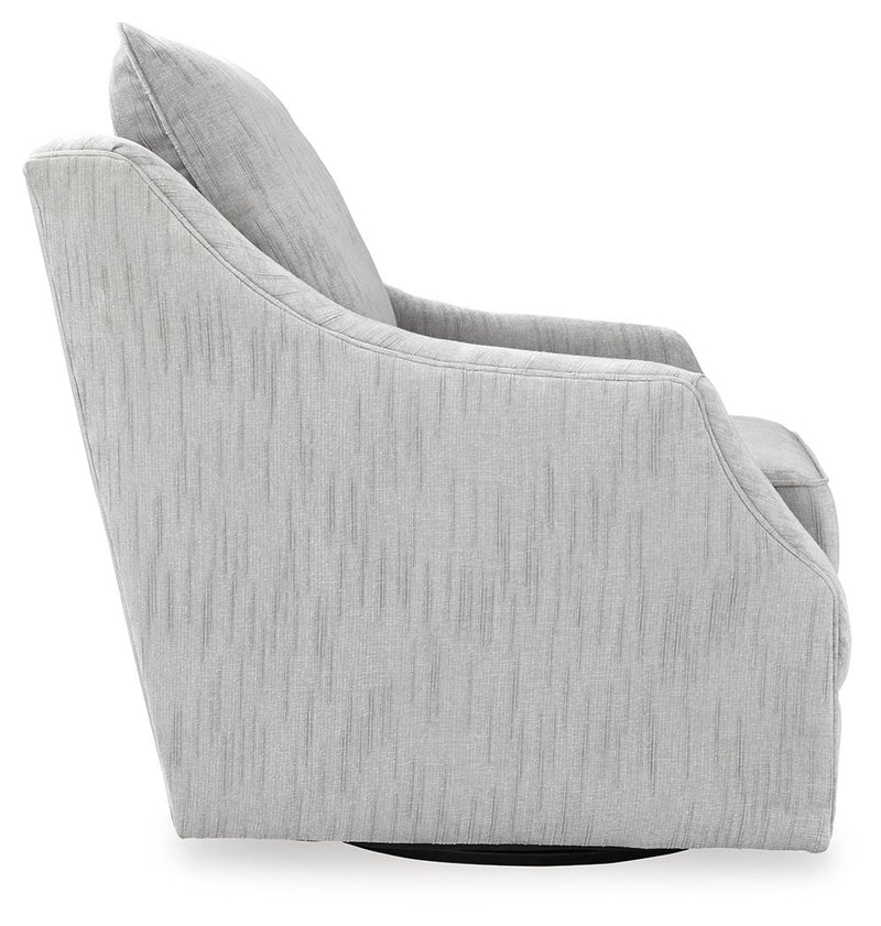Gubbins - Swivel Accent Chair - Gray - R&R Furniture Gallery (Fountain Valley, CA)
