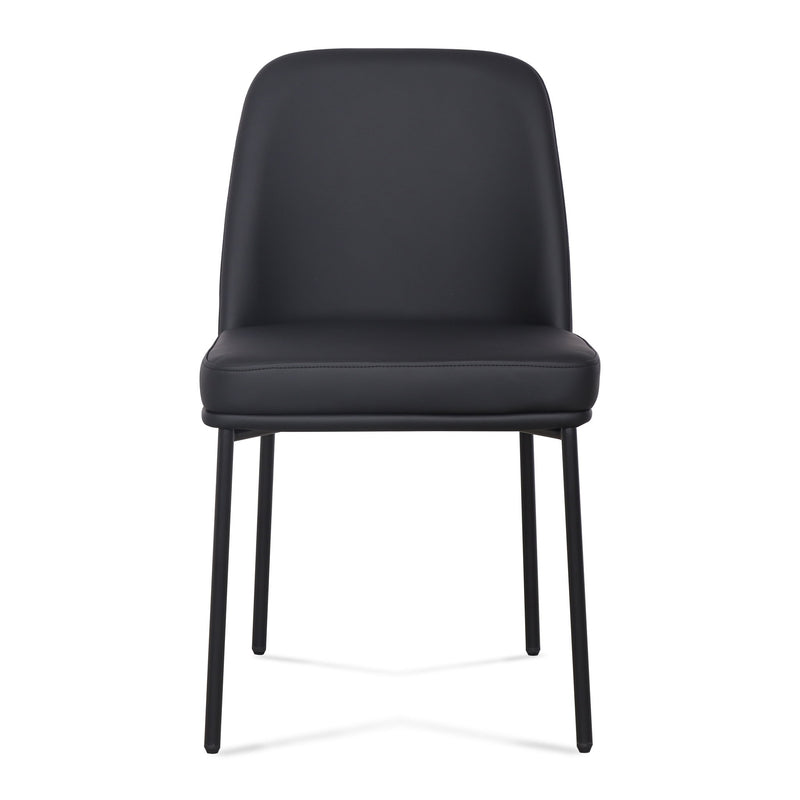 Set of two TOV Furniture Sydney dining chairs with sleek design, wooden legs, and upholstered seats.