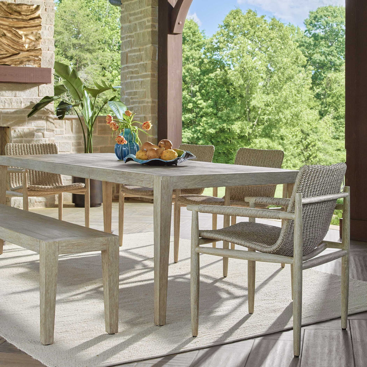 Kirkham - Wooden Outdoor Dining Table - Woodtone