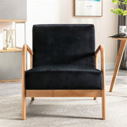Classic Mid-Century Modern Accent Chairs, Open Framed Armchair With Cushioning - R&R Furniture Gallery (Fountain Valley, CA)