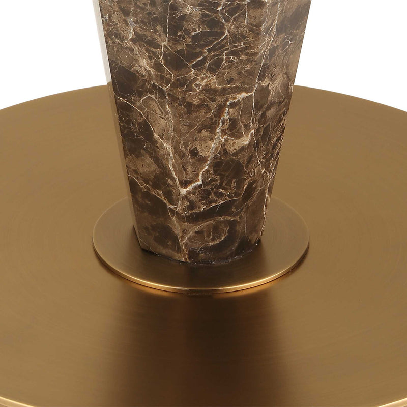 Tyree - Marble Floor Lamp - Brown