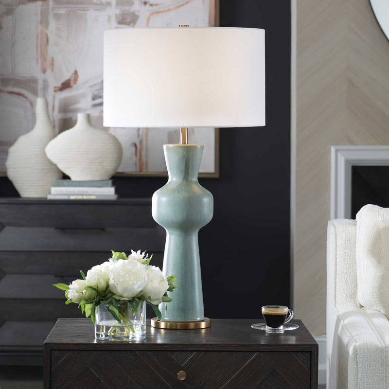 Pollard - Slate Table Lamp - Green