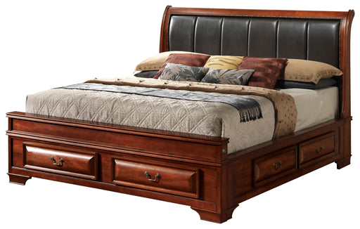 Lavita storage bed by Glory Furniture featuring a modern design with spacious under-bed storage drawers.