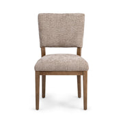 Set of two Classic Home Arima dining chairs with wooden legs and upholstered seats, stylish and comfortable for dining rooms.