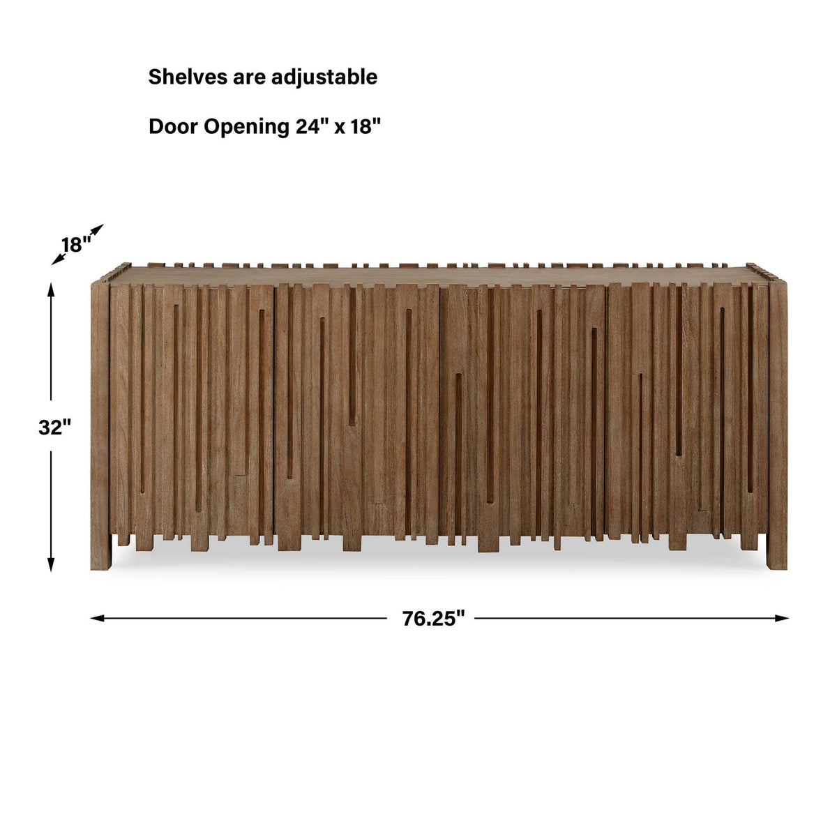 Assemblage - 4 Door Cabinet - Woodtone