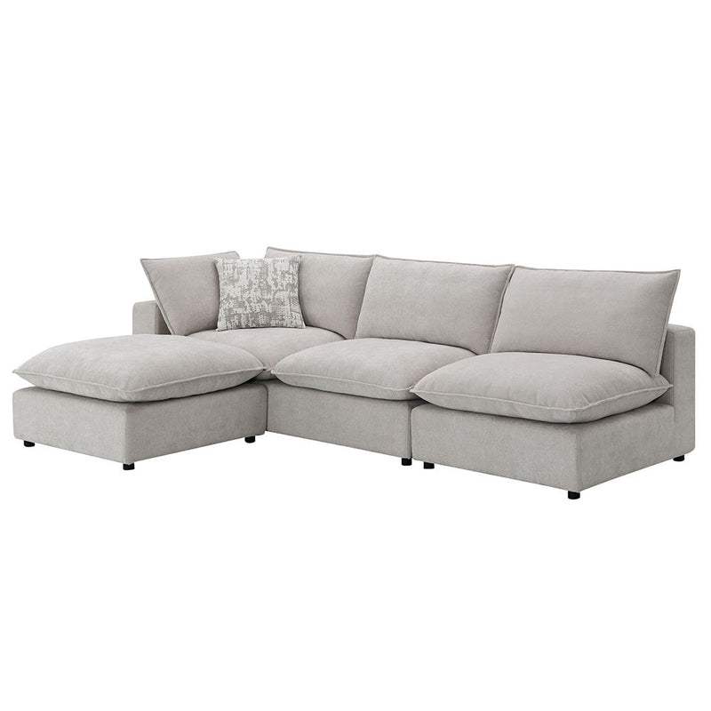 Marisa - Modular Ottoman - Beige Boucle - R&R Furniture Gallery (Fountain Valley, CA)