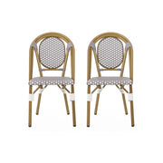 Outdoor Rattan And Aluminum French Bistro Chair Set - R&R Furniture Gallery (Fountain Valley, CA)