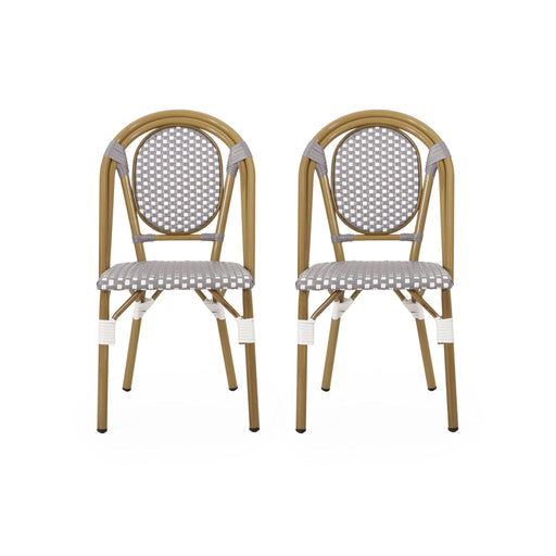 Outdoor Rattan And Aluminum French Bistro Chair Set - R&R Furniture Gallery (Fountain Valley, CA)