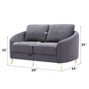 Yuina - Loveseat - Gray Linen - R&R Furniture Gallery (Fountain Valley, CA)