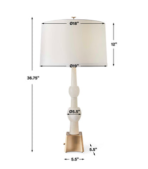 Steeple - Table Lamp - Brass / White
