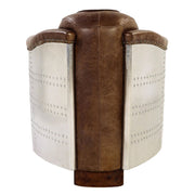 Brancaster - Chair - Retro Brown Top Grain Leather & Aluminum - R&R Furniture Gallery (Fountain Valley, CA)