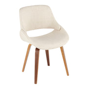Lumi Source Fabrico mid-century modern dining chair set of 2 with wooden frames and upholstered seats, stylish and comfortable for dining rooms.