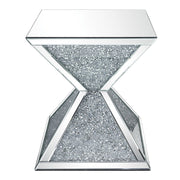 Noralie - End Table With Faux Diamonds - Mirrored - R&R Furniture Gallery (Fountain Valley, CA)