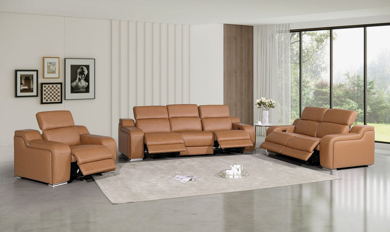 1116 - 6-Piece Modular Power Reclining Sofa, Loveseat & Chair Set In With 5 Power Recliners & Power Headrests