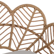 Kirk - Outdoor Wicker Peacock Shape Papasan Style Chair, Teak Finished Leg (Set of 2) - Beige / Light Brown / Light Teak - R&R Furniture Gallery (Fountain Valley, CA)