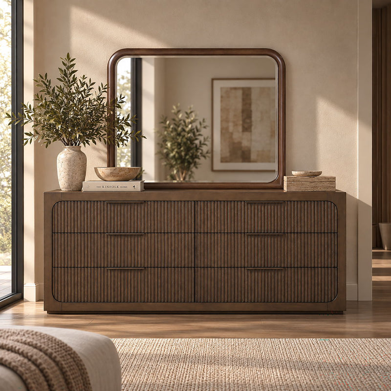 Leanna - Mirror - Brown Oak