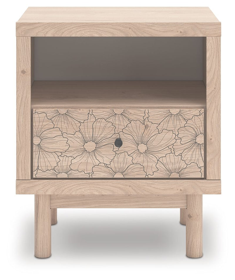 Arloster - One Drawer Night Stand - Tan - R&R Furniture Gallery (Fountain Valley, CA)