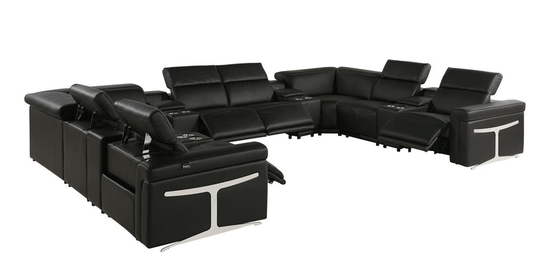 1126 - 12-Piece U-Shaped Sectional Sofa In With 4 Power Recliners & Power Headrests