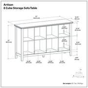 Simpli-Home Artisan Cube Storage Organizer with multiple compartments for versatile home organization and storage.