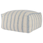 Poufs - Delgada Pouf - Natural / Blue - R&R Furniture Gallery (Fountain Valley, CA)