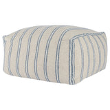 Poufs - Delgada Pouf - Natural / Blue - R&R Furniture Gallery (Fountain Valley, CA)