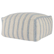 Poufs - Delgada Pouf - Natural / Blue - R&R Furniture Gallery (Fountain Valley, CA)