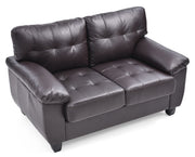 Glory Furniture Gallant stationary loveseat with plush fabric and cushioned arms, designed for comfortable seating in living rooms.