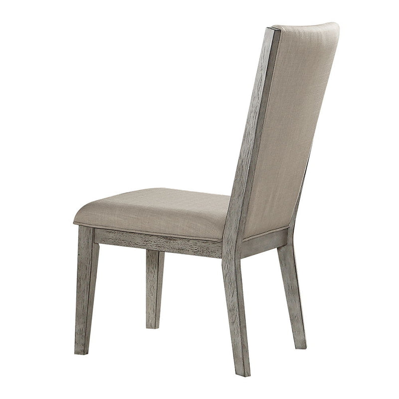 Rocky - Side Chair (Set of 2) - Fabric & Gray Oak - R&R Furniture Gallery (Fountain Valley, CA)