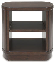 Korestone - Square End Table - Dark Brown - R&R Furniture Gallery (Fountain Valley, CA)