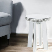 Lotus - End Table - Mirrored & Faux Ice Cube Crystals - R&R Furniture Gallery (Fountain Valley, CA)