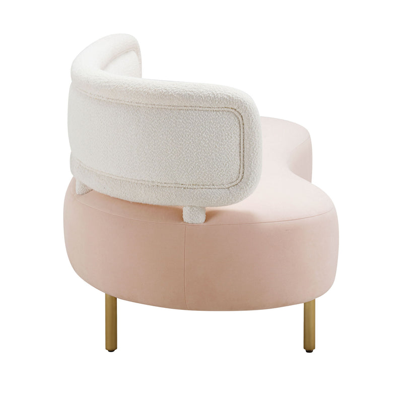 Tischa - Boucle Velvet Sofa - R&R Furniture Gallery (Fountain Valley, CA)