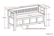 Adams - Entryway Storage Bench - Rustic Natural Aged Brown - R&R Furniture Gallery (Fountain Valley, CA)