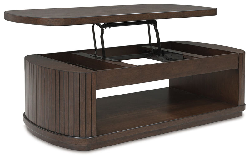 Korestone - Lift Top Cocktail Table - Dark Brown - R&R Furniture Gallery (Fountain Valley, CA)