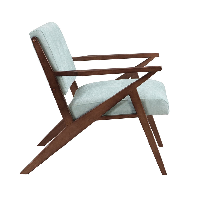 Modern Accent Chair With Plush Cushions, Angled Arm Design - Green - R&R Furniture Gallery (Fountain Valley, CA)
