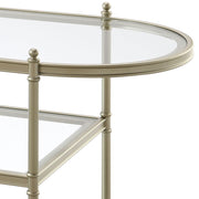 Zaba - TV Stand - Glass Top & Champagne - R&R Furniture Gallery (Fountain Valley, CA)