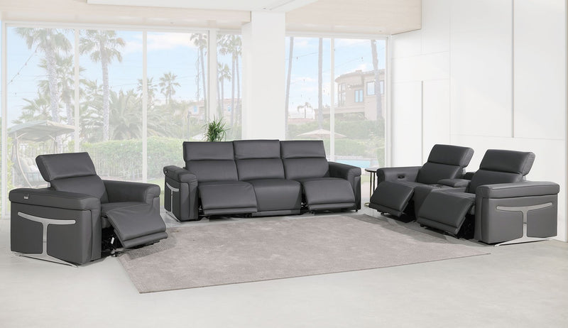 1126 - 7-Piece Modular Power Reclining Sofa, Loveseat & Chair Set In With 5 Power Recliners & Power Headrests