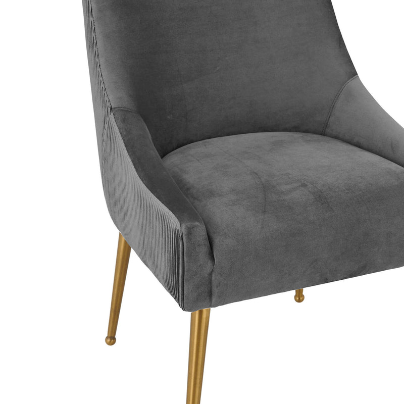 Beatrix - Pleated Velvet Side Chair - R&R Furniture Gallery (Fountain Valley, CA)