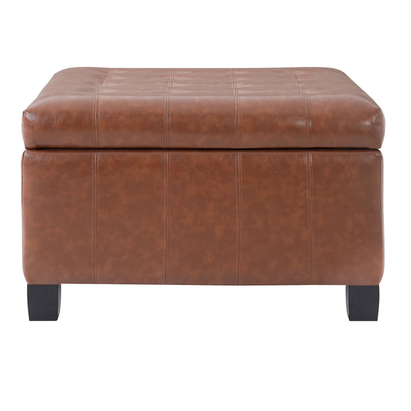Square Tufted Indoor Ottoman With Lift-Top Storage - R&R Furniture Gallery (Fountain Valley, CA)