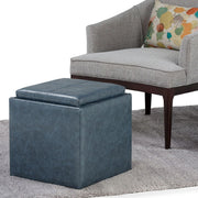 Rockwood - Upholstered Cube Storage Ottoman With Tray - R&R Furniture Gallery (Fountain Valley, CA)