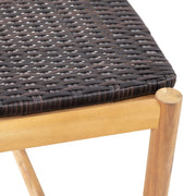 Rustic Teak Cambria 3-Seater Bench by Noble House, natural wood finish with sturdy design, ideal for indoor or outdoor seating.