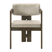 Destin - Side Chair - Light Gray Fabric & Walnut - R&R Furniture Gallery (Fountain Valley, CA)