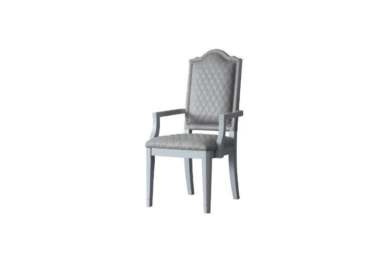 House Marchese - Arm Chair (Set of 2) - Two Tone Gray Fabric & Pearl Gray - R&R Furniture Gallery (Fountain Valley, CA)
