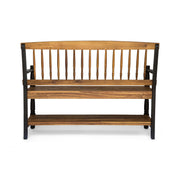 Slatted Bench With Built In Shelf - R&R Furniture Gallery (Fountain Valley, CA)