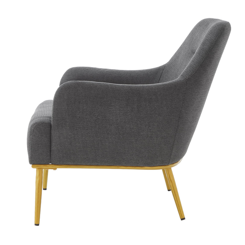 Modern Elegance Accent Chair With Curved Backrest