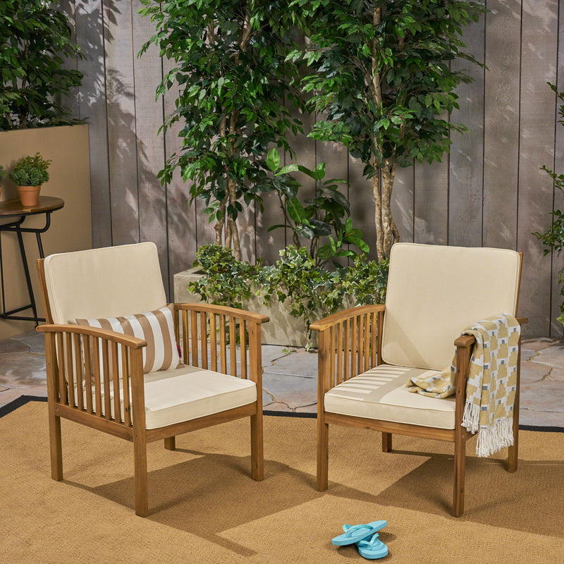Casa - Acacia Club Chair Coastal Classic Outdoor Seating, Waterproof Fabric - R&R Furniture Gallery (Fountain Valley, CA)