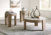 Guystone - Occasional Table Set (Set of 3) - Light Brown - R&R Furniture Gallery (Fountain Valley, CA)