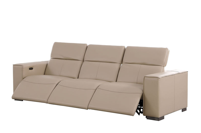 1208 - Modular Leather Set With 6 Power Recliners & Power Headrests