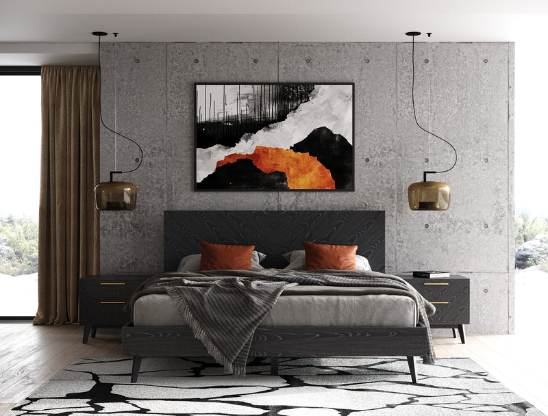 Diana - Eastern King Modern Grey Ash Bedroom Set — view 3